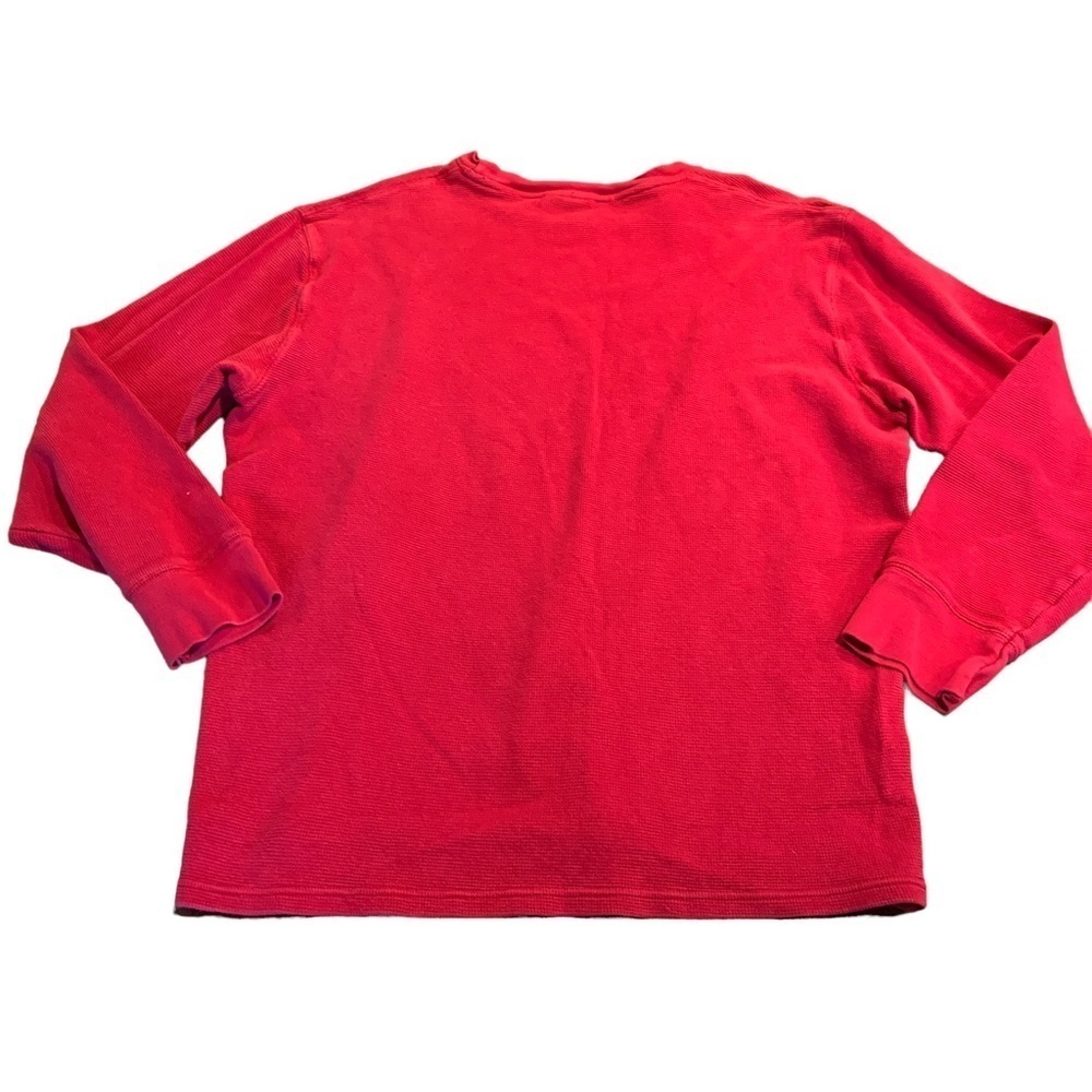 Polo Ralph Lauren Men’s Waffle Knit Red Thermal Long Sleeve Pajama Shirt XL - Picture 2 of 7